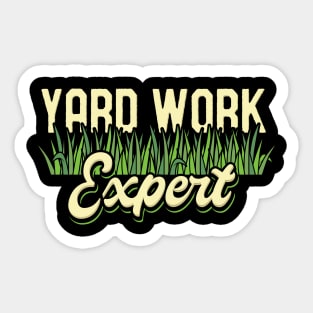 Yard Work Expert Lawn Mower Sticker